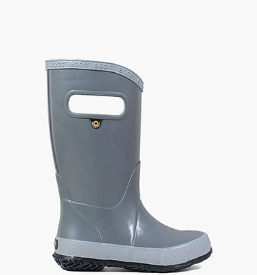 Rainboot Slip On Solid Kids' Rain Boots in Gray for $37.90