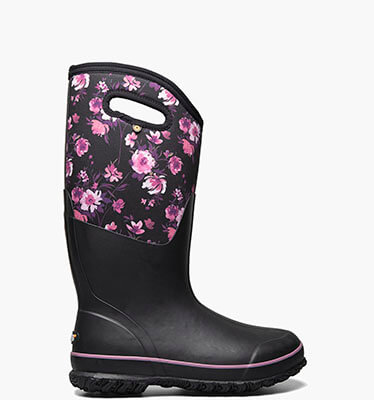 Classic Tall Painterly Women's Waterproof Slip On Snow Boots in Black Multi for $99.90
