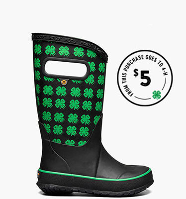 Rainboot 4-H Kids' Rain Boots in Black Multi for $37.90