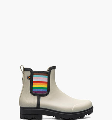 Holly Chelsea Women's Rain Boots in White Multi for $44.90