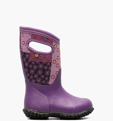 York Patchwork Floral Kid's Rainboots in Purple Multi for $49.90