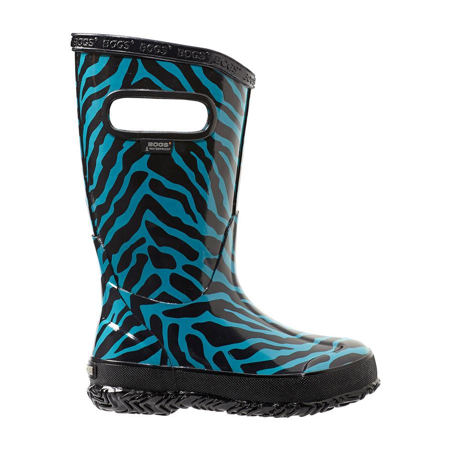 zebra print rain boots
