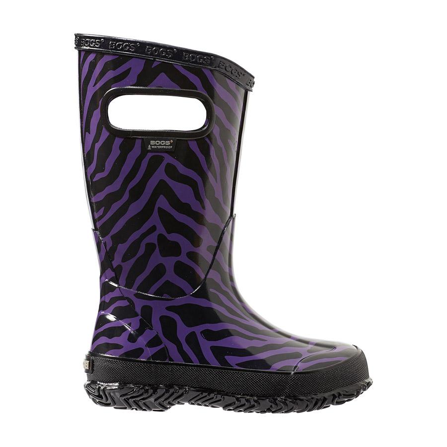 zebra print rain boots