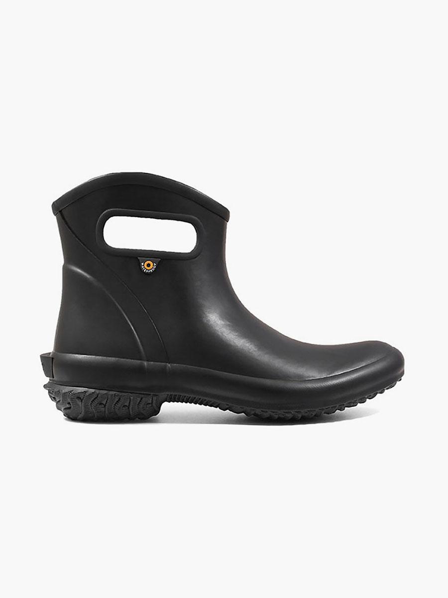 black ankle gumboots