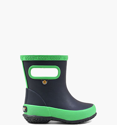 Skipper Solid Kids' Rain Boots in Navy/Green for $26.90