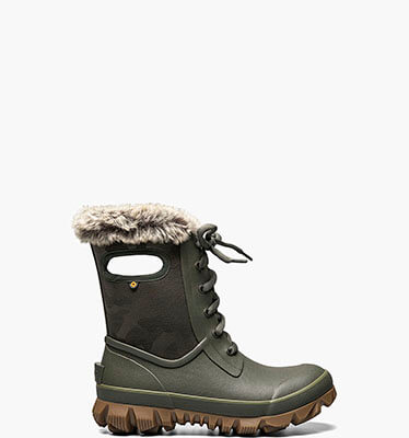 Arcata Tonal Camo Women's Waterproof Snow Boots in Dark Green for $165.00