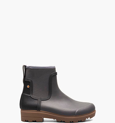 Holly Chelsea Women's Slip On Rain Boots in Dark Gray for $66.90