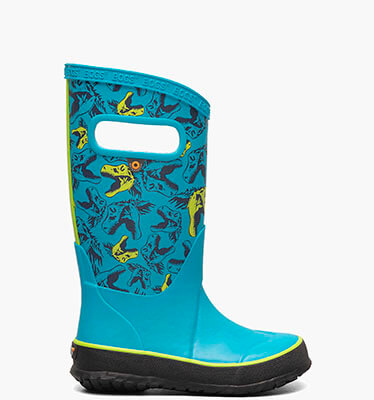 Rainboot Cool Dinos Kids' Rain Boots in Electric Blue for $30.90