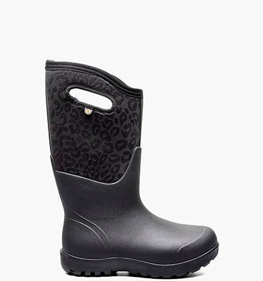 Neo-Classic Tonal Leopard Women's Farm Boots in Black for $140.00