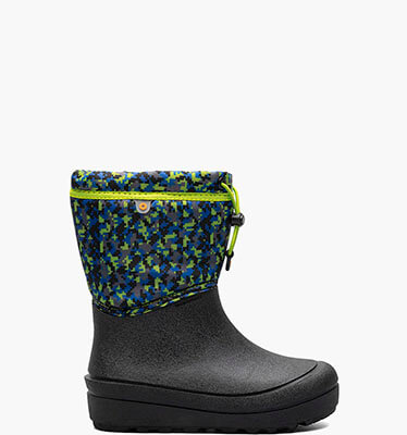 Snow Shell Digital Maze Kids' Snow Boots in Black Multi for $43.90