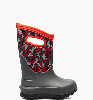 Neo-Classic Digital Maze Kid's Winter Boots in Dark Gray Multi for $45.90
