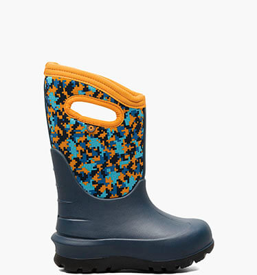 Neo-Classic Digital Maze Kid's Winter Boots in Ink Blue Multi for $45.90