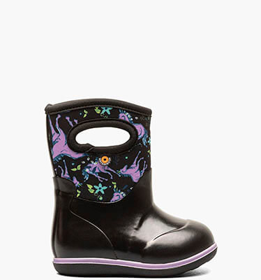 Baby Classic Unicorn Awesome Toddler Rain Boots in Black Multi for $39.90