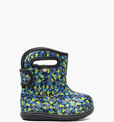 Baby Bogs II Digital Maze Toddler Rain Boots in Black Multi for $41.90