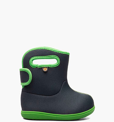 Baby Bogs II Solid Toddler Rain Boots in Navy/Green for $55.00