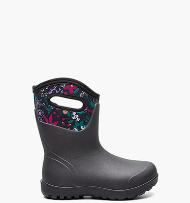 Neo-Classic Mid Cartoon Flower Women's Farm Boots in Black Multi for $98.90