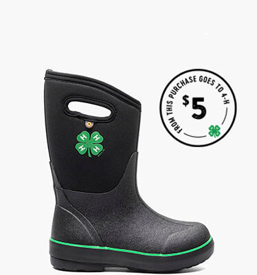 Classic II 4-H Kids' Insulated Rainboots in Black for $80.00
