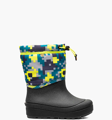 Snow Shell Medium Camo Kid's Winter Boots in Navy Multi for $65.00