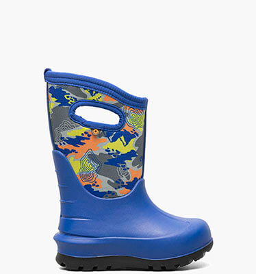 Neo-Classic Topo Camo Kid's Insulated Rainboots in Blue Multi for $95.00