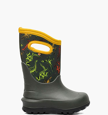 Neo-Classic Super Dino Kid's Insulated Rainboots in Dark Green Multi for $95.00
