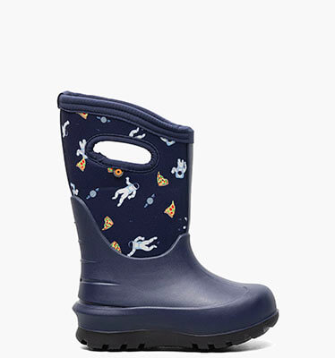 Neo-Classic Space Pizza Kid's Insulated Rainboots in Navy Multi for $95.00