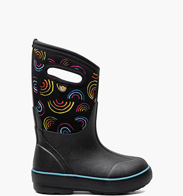 Classic II Wild Rainbows Wide Kid's Insulated Rainboots in Black Multi for $80.00