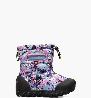 B Moc Snow Textured Camo Kid's Winter Boots in Purple Multi for $75.00
