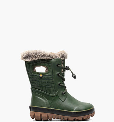 Arcata II Cracks Kid's Winter Boots in Dark Green for $110.00