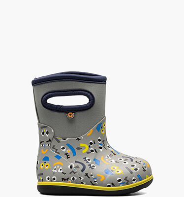 Baby Classic Funny Faces Toddler Rainboots in Gray Multi for $55.00