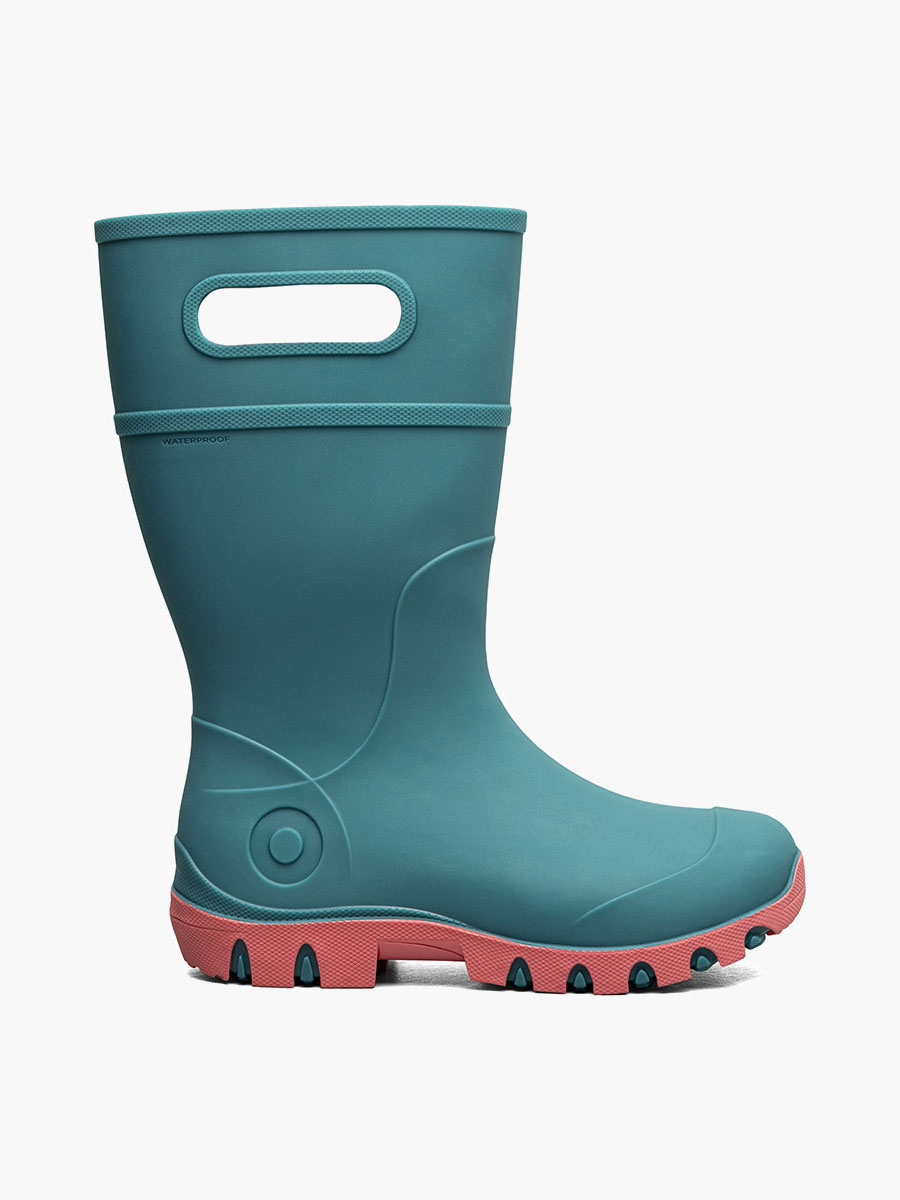 Bogs Boots Essential Rain Tall Kids Rainboots Turquoise Size 6 Big Kid