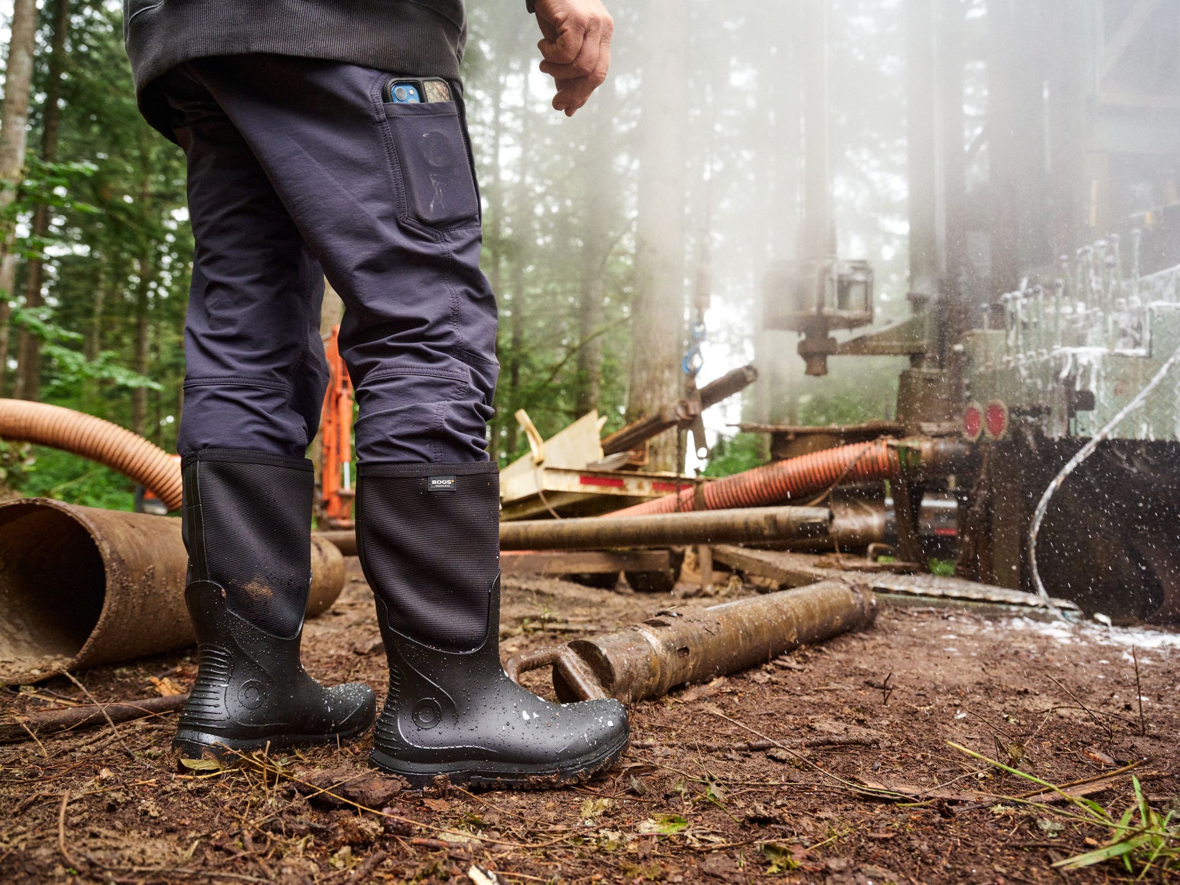 Shop the BOGS All Season Seamless LT Men's Work Boots in Black.