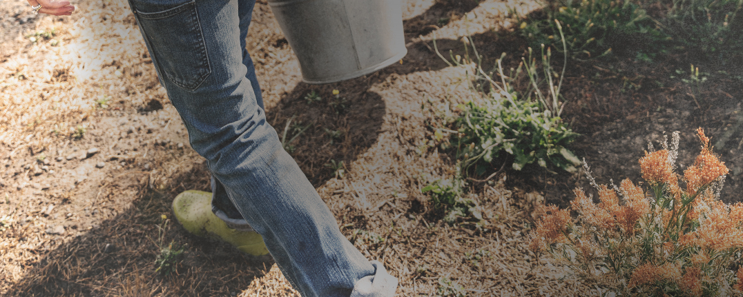 Shop women's garden essentials featuring the Harper in a garden.