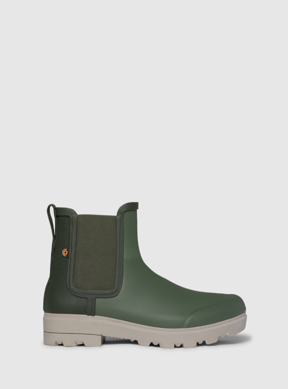 Shop the Women's Holly waterproof chelsea rain boots. The featured product is the Women's Holly chelsea in green.