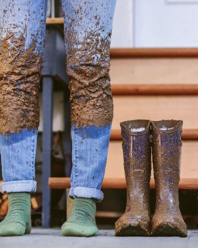 Make your BOGS last even longer.  Learn how to take care of your boots below.  The rainboot shown is our Women's rainboot solid in blue.
