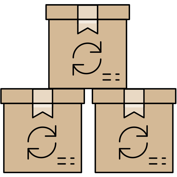 The featured graphic shows packing boxes.
