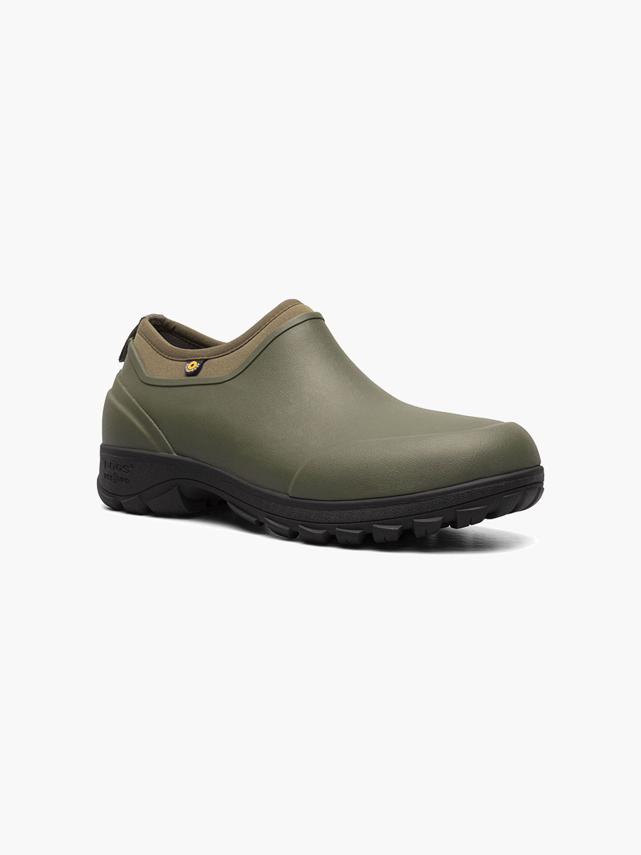 BOGS Men's Sauvie Slip-On Waterproof Rain Shoe - Insulated, Slip-Resistant, Comfort Cushioning