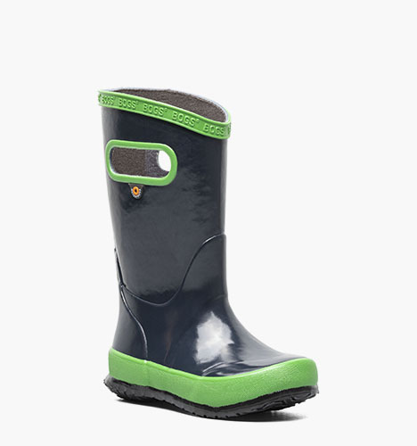 Rainboot Navy Kids' Lightweight Waterproof Boots in Navy/Green for $29.90