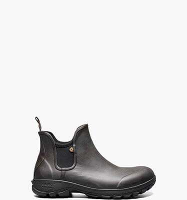 Sauvie Slip On Boot Men's Insulated Waterproof Work Boots in Dark Brown for $84.90
