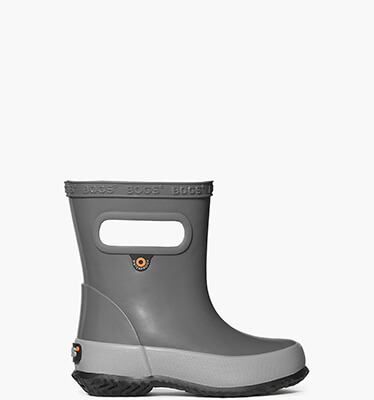 Skipper Solid Kids' Rain Boots in Gray for $29.90