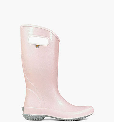 Rain Boot Glitter Women's Waterproof Slip On Rain Boots in Black for $70.00