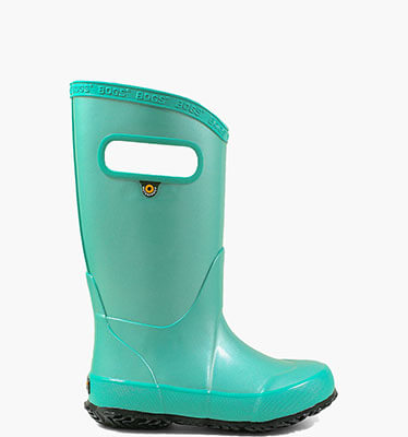 Rainboot Metallic Plush Kids' Insulated Rain Boots in Turquoise for $39.90