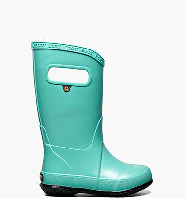 Rainboot Metallic Plush Kids' Insulated Rain Boots in Aqua for $39.90