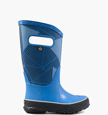 Rainboot Big Geo Kids' Rain Boots in Royal Blue Multi for $26.90