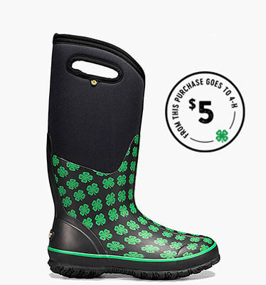 Classic Tall 4-H Women's Waterproof Slip On Snow Boots in Black Multi for $99.90