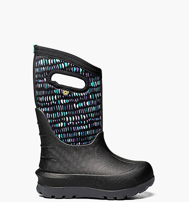 Neo-Classic Twinkle Kids' Insulated Rain Boots in Black Multi for $69.90