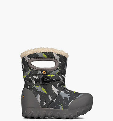 B-Moc Sharks Baby Winter Boots in Dark Gray Multi for $49.90