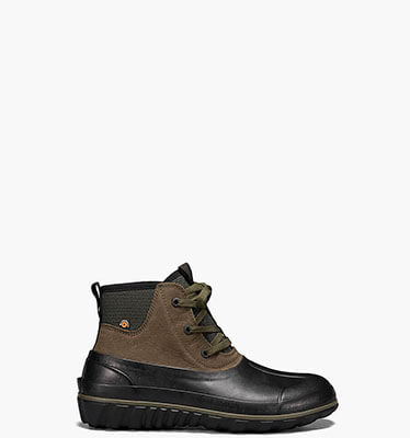 Casual Lace Men's Waterproof Boots in Dark Green for $89.90