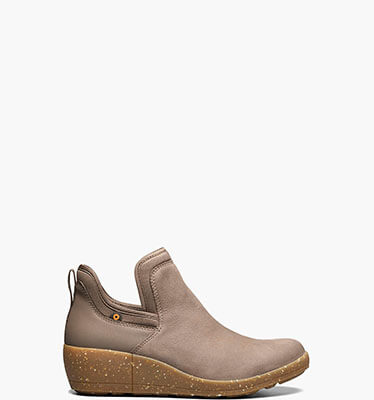 Vista Wedge Open Bootie Women's Water Resistant Slip On Boots in Taupe for $71.90