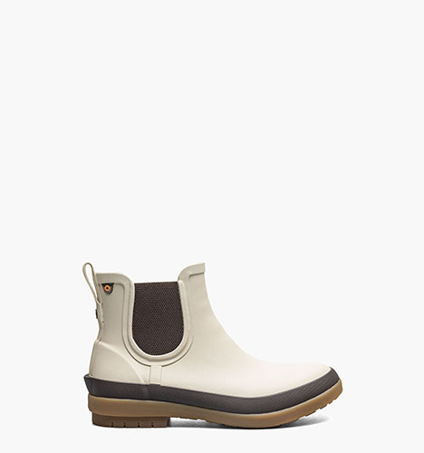 Amanda Chelsea II Women's Slip On Rain Boots in Oatmeal for $110.00