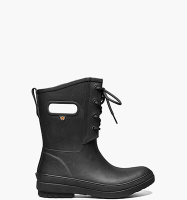 Amanda II Lace Women's Insulated Rain Boots in Black for $100.00